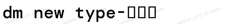dm new type字体转换